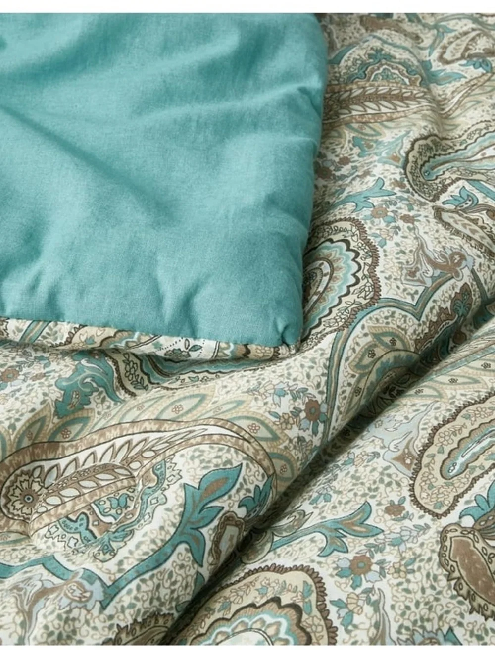 Reversible Paisley Queen 3 piece Comforter Set 100% cotton